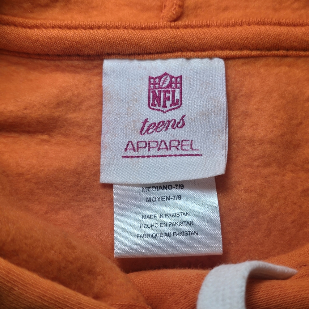 Denver Broncos Teen Girls Extra Long Hoodie Sweatshirt Size‎ M (7/9) NEW - Picture 4 of 6